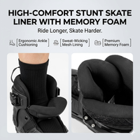 Patins à roues alignées agressifs UFS ASW pour enfants, pour la pratique de la vitesse et des cascades en extérieur, avec fonction clignotante