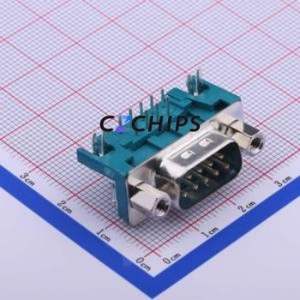 DT10121-M5N3-4F D-Sub/VGA Connector Bent Lead Through Hole Connector Standard D-Sub Male 9P Right Angle Insert - Product Image 2