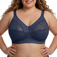 Soutien-gorge Grande Taille en Coton Respirant pour Poitrines Fortes, Couvrant le Dos, Sans Armature