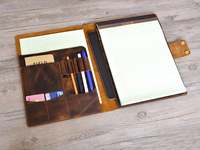 Portefeuille en cuir fait à la main A4 porte-documents portefeuille d'affaires pochette luxueux portefeuille en cuir véritable