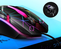 Souris optique filaire ergonomique G6 avec personnalisation RGB, capteur haute performance pour le jeu, idéale pour PC, tablette, ordinateur portable