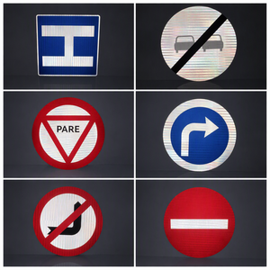 Segnale Stradale Riflettente in Alluminio Personalizzato, Standard MUTCD, Segnale <span class=keywords><strong>di</strong></span> Avvertimento PARE <span class=keywords><strong>Stop</strong></span> Yield per Costruzioni Autostradali - Product Image 1