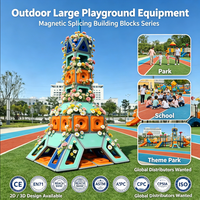 Grandes tuiles magnétiques, ensemble de construction éducatif STEM, matériel PC plastique, équipement de jeu pour parc d'aventure intérieur pour la maternelle