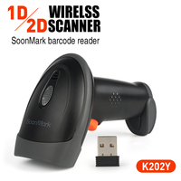 Lecteur de codes-barres sans fil portable, lecteur de codes-barres laser 2D QR, scanner de codes-barres portable, scanners d'entrepôt