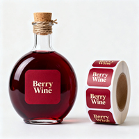 Étiquettes de vin personnalisées en BOPP auto-adhésives, transparentes givrées, imprimées UV/offset pour les bouteilles de vignerons, brasseries et distilleries