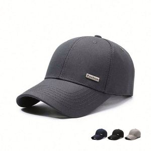 Mens Spring Autumn Sun protection Sports <b>Cap</b> Small Iron Label Simple Atmospheric Dome <b>Plain</b> Baseball <b>Cap</b> - Product Image 1