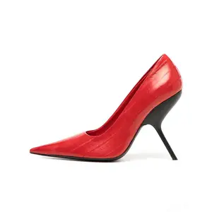 Xinzirain Private Label Ladies Pump Shoes Big Size 44 Elegant Point Toe Height Increasing Women Stiletto High Heels