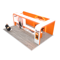 Équipement d'exposition portable moderne avec écran LED en forme d'arche 20x30, stand de salon professionnel en aluminium