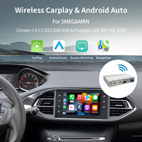 Nouveau Module AUTOABC sans Fil CarPlay Android Auto, Autoradio avec Commande Vocale (Siri/Google) pour Peugeot Citroën 208/308/508/3008