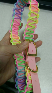 Conjunto de <span class=keywords><strong>Collar</strong></span> y Correa para Perro Impermeable, <span class=keywords><strong>Collar</strong></span> y Correa de Silicona Rosa para Perro, <span class=keywords><strong>Collar</strong></span> de PVC Rosa de Alta Calidad para Cachorros - Product Image 2