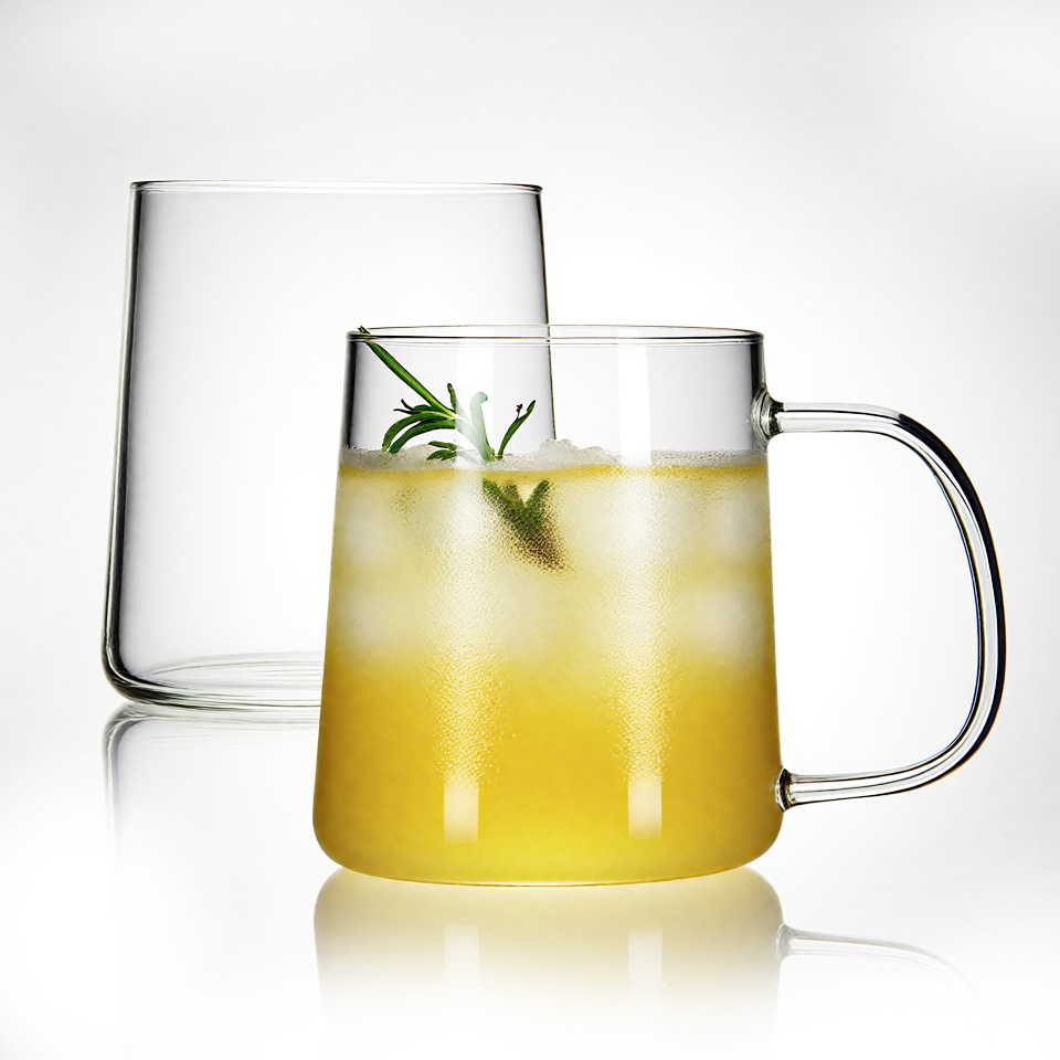On Sale Borosilicate Glass Coffee Beer Tea Glasses Dishwasher Safe Easy to Clean Heat Resistant Mug Cup Drinkware