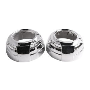 SANVI Wholesale Price 3 Inch Angel Eyes' Cover Chrome Color HID Projector Lens Kits Shrouds Cover Car <b>Accessories</b> - Product Image 3