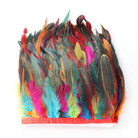 Queues de coq colorées personnalisables franges de plumes prix d'usine costume de carnaval sac à dos accessoires de coiffure pour blanchi