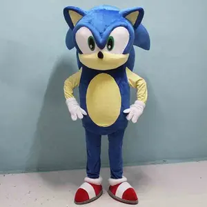 ชุดมาสคอต Sonic สำหรับผู้ใหญ่,ชุดตัวการ์ตูนเครื่องแต่งกายแฟนซีสำหรับปาร์ตี้คอสเพลย์ CE