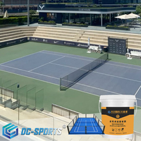 Revêtement de sol de tennis en acrylique élastique haute performance, durable, antidérapant, surface sportive extérieure