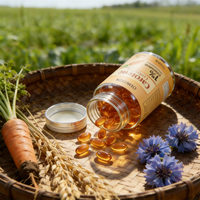 Capsules molles de complexe de carotène naturel en gros, suppléments de caroténoïdes mélangés, fabricants OEM