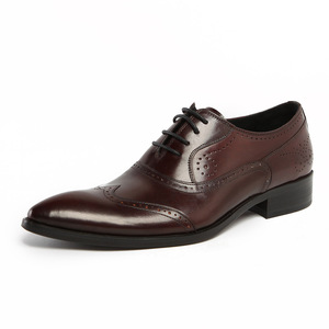 Chaussures Oxford en cuir de vachette durable à bout pointu, à enfiler, avec soutien de la voûte plantaire, imperméables, semelle antidérapante, pour hommes d'affaires - Product Image 3