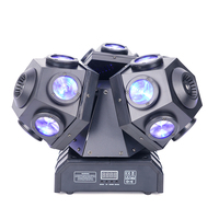 Projecteur LED mobile OEM/ODM à 3 têtes 18x10W RGBW, lumière d'effet de scène 180W avec laser, stroboscope et faisceau araignée pour DJ, discothèque, club, mariage