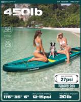 Planche de paddle gonflable 11'6"x35"x6'' pour la vente en dropshipping UE, stock disponible à l'étranger