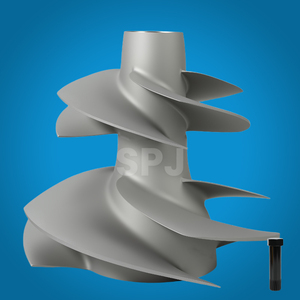 8-Blade Stainless Steel Jet Boat Twin Impeller for BRP GTI 130/GTX 170/Wake 170 Marine <strong>Flyboarding</strong> Impellers 155.5mm - Product Image 6