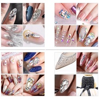 Strass en vrac en verre, non thermocollants, à dos plat, Yantuo Wholesaleet, noirs, 1 sac, pour chaussures, sans plomb