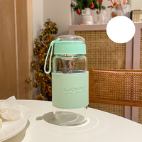 Gobelet à eau en verre résistant à la chaleur, portable, pour hommes et femmes, de haute qualité, épaissi, portable, pour le bureau, tasse à thé, tasse d'été