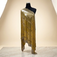 Voiles Métalliques Kashkha Personnalisés Grande Taille 200*100cm, Voiles de Prière Africains les Plus Populaires, Voiles en Dentelle, Foulards et Châles Ethniques