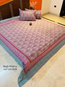 Parure de lit Rangbirangi 100% coton 110x110, imprimé feuillage, drap et taie d'oreiller respirants, qualité A, 400TC, style pastoral - Product Image 4