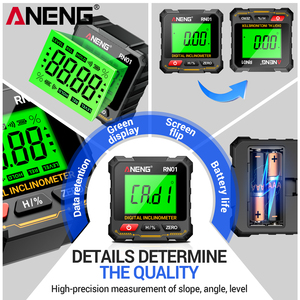 Aneng rn01 kỹ thuật số từ góc Finder mức độ thước đo đo độ nghiêng thiết bị điện tử đo thước 0-90 ° nhựa công cụ đo lường - Product Image 5