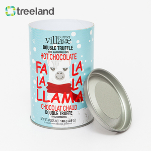 Tùy chỉnh thủ công Cookie xi lanh giấy kraft lon với nắp kim loại - Product Image 2