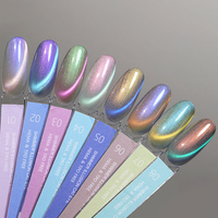YDC Nouveauté Vernis Gel Effet Œil de Chat Sans HEMA, Kit Gel UV Longue Durée pour Salon de Manucure, Effet Miroir Lumineux