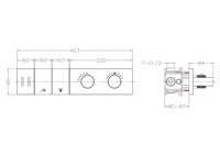Ensemble de douche thermostatique en laiton encastré avec valve en céramique, design de douche pour hôtel et villa, finition chromée