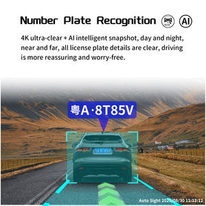 EM40 Dual <span class=keywords><strong>Dash</strong></span> <span class=keywords><strong>Cam</strong></span> Avant 4K + Arrière 1080P AI <span class=keywords><strong>Cam</strong></span>éra de voiture avec reconnaissance de plaque de voiture Surveillance de stationnement - Product Image 2