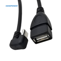 U — USB Type C mâle vers USB femelle, Angle de 180 degrés, téléphone portable externe, souris, clavier, données, OTG