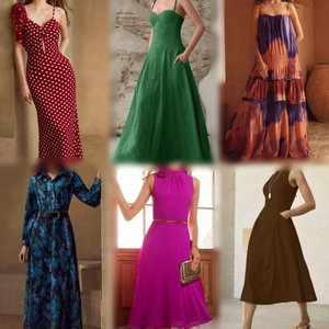 Vestido Largo Elegante de Encaje Floral y Chifón para Mujer, de Alta Calidad, para Fiestas y Cócteles - Product Image 1