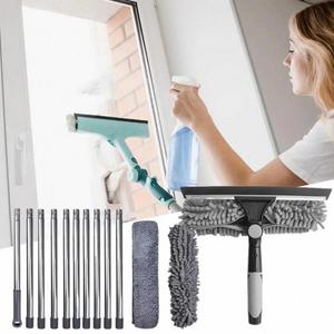 Kit de nettoyage 3-en-1 avec raclette et outil de nettoyage à perche télescopique de 10 pieds pour vitres hautes et vitres de voiture - Product Image 3