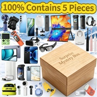 Boîte mystère électronique 3C de 5 pièces, 100% surprise, haute qualité, cadeau de Noël, écouteurs, montre, smartphone, tablette, ordinateur portable