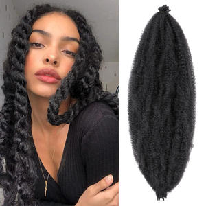 Extensions de cheveux synthétiques <span class=keywords><strong>Afro</strong></span> Twist au crochet, effet ressort, pour femmes noires - Vente en gros - Product Image 1
