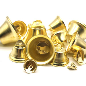 Bocina de 10-45mm para decoración navideña, campanas de <span class=keywords><strong>viento</strong></span> creativas con apertura de Color dorado, joyería para niños, juguetes para niños - Product Image 4
