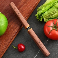 Couteau de cuisine, camping, pique-nique, barbecue, acier inoxydable, manche en bois, 2 en 1, durable, couteau de poche pour fruits et légumes, couteau utilitaire de chef avec étui