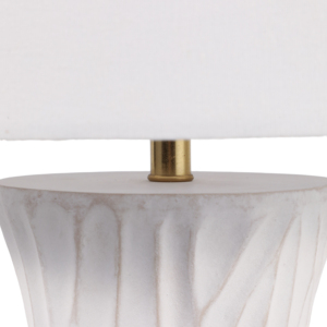 Lampada da Tavolo Moderna Scanalata con Anello in Metallo per Arredamento Casa, Camera da Letto, Soggiorno, Stile Elegante - Product Image 6
