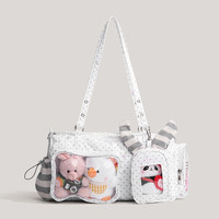 Sac fourre-tout transparent souple et mignon de style coréen, grand sac à main décontracté et léger pour femme, idéal pour les trajets quotidiens