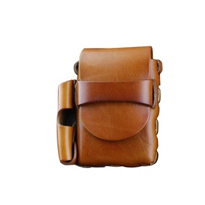 Wholesale Luxury Men's Smoking Accessories Genuine Leather Pouch for Tobacco <b>Lighters</b> & Cigars - Product Image 3