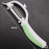 Multifunctionele Rvs 3 In 1Rotary Voedsel Aardappel Groente Fruit Peeler Slicer Cutter Met Opknoping Gat