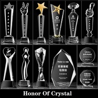 Trophée en cristal K9 transparent trapézoïdal personnalisé pour cadeaux d'affaires et de mariage, plaque en cristal sablée – Nouveauté Honor of Crystal