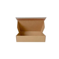 Cajas planas de cartón corrugado ecológico, embalaje con logotipo personalizado, envío por correo, caja Kraft, caja con cremallera para ropa reciclable