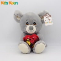 Gris Personnalisé Gros Rat Chinois En Peluche Jouet Nouvellement Conçu Animal Souris avec Coeur En Peluche Présent En Gros