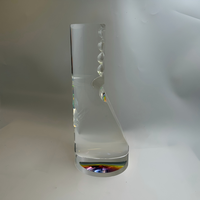 Trophée en cristal K9 de qualité supérieure, gravé au laser, à facettes verticales polies, base irisée, pour présentation au bureau