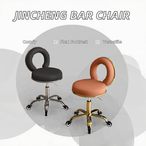 Jincheng, silla hidráulica ajustable de cuero PU para pedicura, muebles de salón de belleza para barbería, taburetes de Bar giratorios - Product Image 2