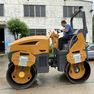 China Construction Machinery 3 Ton 4 Ton 5 Ton Klein Hidrouliese Dieselenjin Dubbeldromrol Word Gebruik Vir Fondamentverdigting
